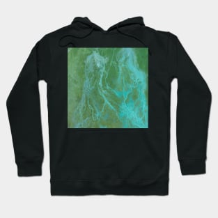 Blue and Green Color Abstract Painting Hoodie